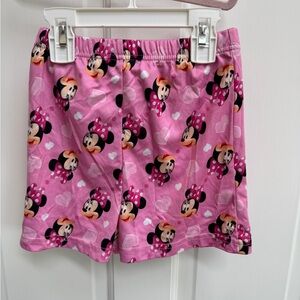 NWOT Disney 5T Girls Pink Minnie Mouse Kids Pajama Bottoms Shorts